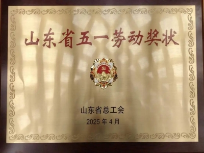 喜報(bào)丨熱烈慶祝天意機(jī)械榮獲“山東省五一勞動(dòng)獎(jiǎng)狀”
